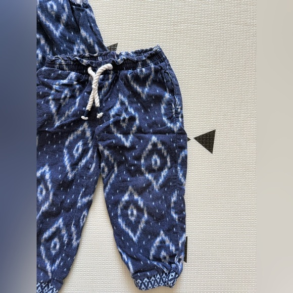 Carters|Baby girl,toddler blue patterned matching set in linen•••tank & pants,2T - Picture 4 of 5